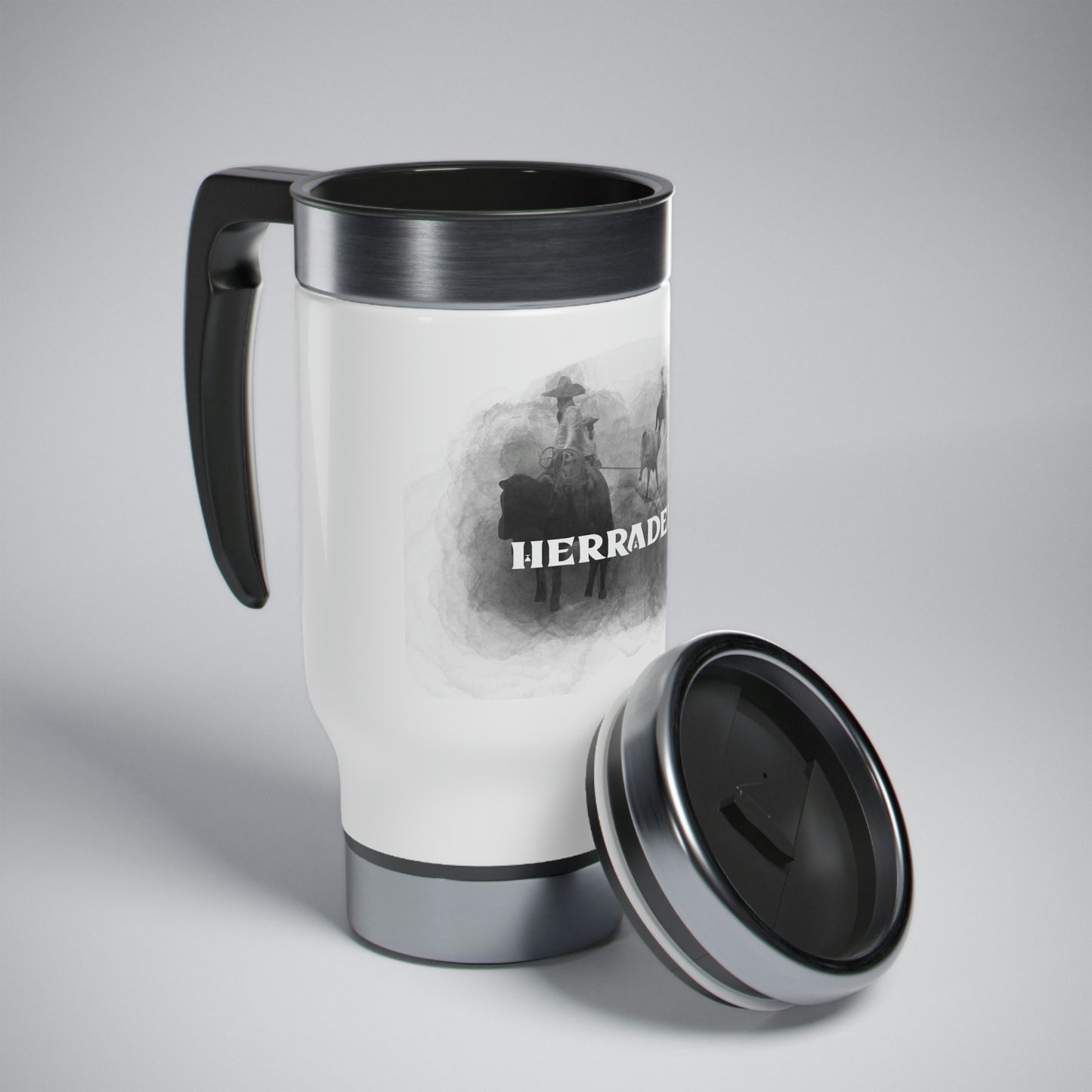 Terna Stainless Steel Travel Mug with Handle, 14oz