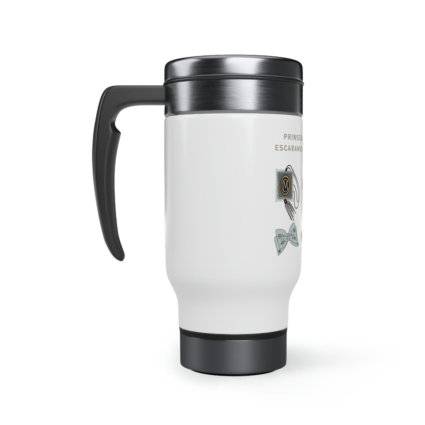 Escaramuzca no cualquiera Stainless Steel Travel Mug with Handle, 14oz